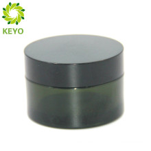 50g empty face cream use green plastic cosmetic jar with black cap